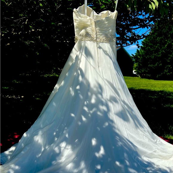 Justin Alexander Bridal Gown Ivory in color with Roche Sweetheart Neckline - Picture 4 of 4